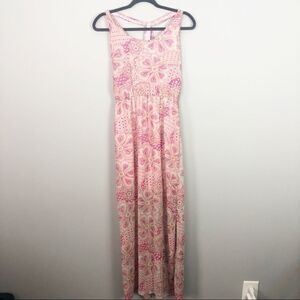 BLUE RAIN | Francesca’s Pink Floral Maxi Dress Women’s Size Medium